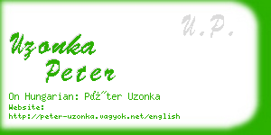 uzonka peter business card